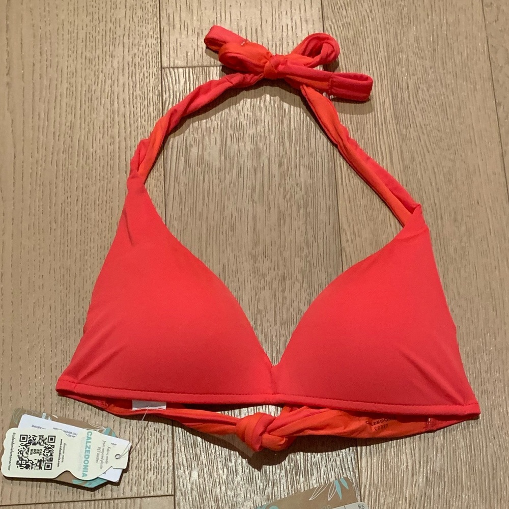 NWT Calzedonia Red triangle padded bikini top